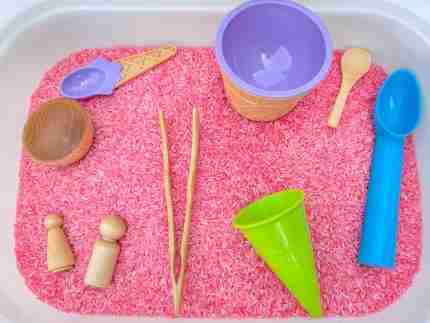 Ice Cream Sensory Bin (rice) - Image 9