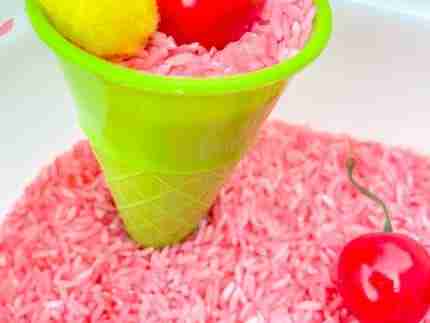 Ice Cream Sensory Bin (rice) - Image 4