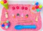 Ice Cream Sensory Bin (rice)