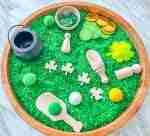 St. Patrick's Day Cauldron Sensory Bin