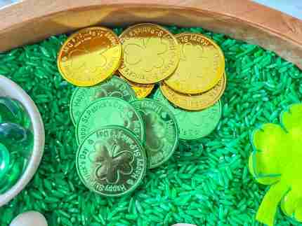 St. Patrick's Day Cauldron Sensory Bin