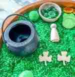 St. Patrick's Day Cauldron Sensory Bin