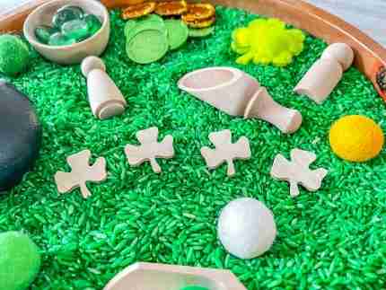 St. Patrick's Day Cauldron Sensory Bin