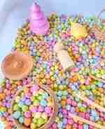 Pastel Chickpea Sensory Bin - Image 3