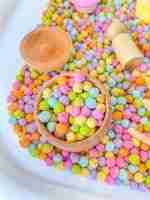 Pastel Chickpea Sensory Bin - Image 5