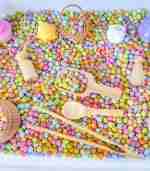 Pastel Chickpea Sensory Bin - Image 6