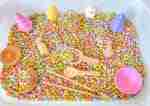 Pastel Chickpea Sensory Bin