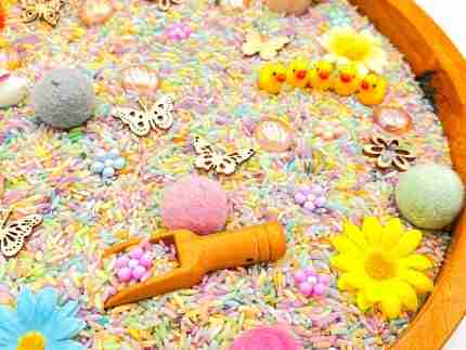 Pastel Spring Sensory Bin - Image 5