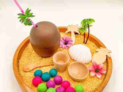 Tropical Beach Sensory Bin - Image 3