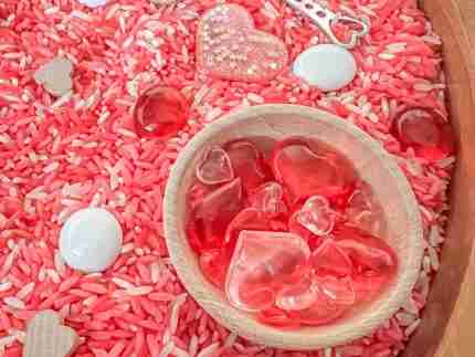 Valentine's Day Chocolates Sensory Bin