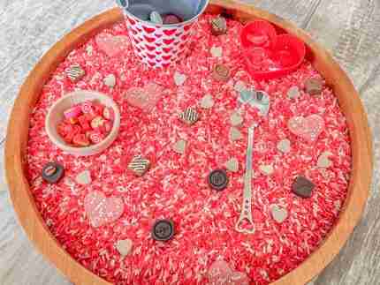 Valentine's Day Chocolates Sensory Bin