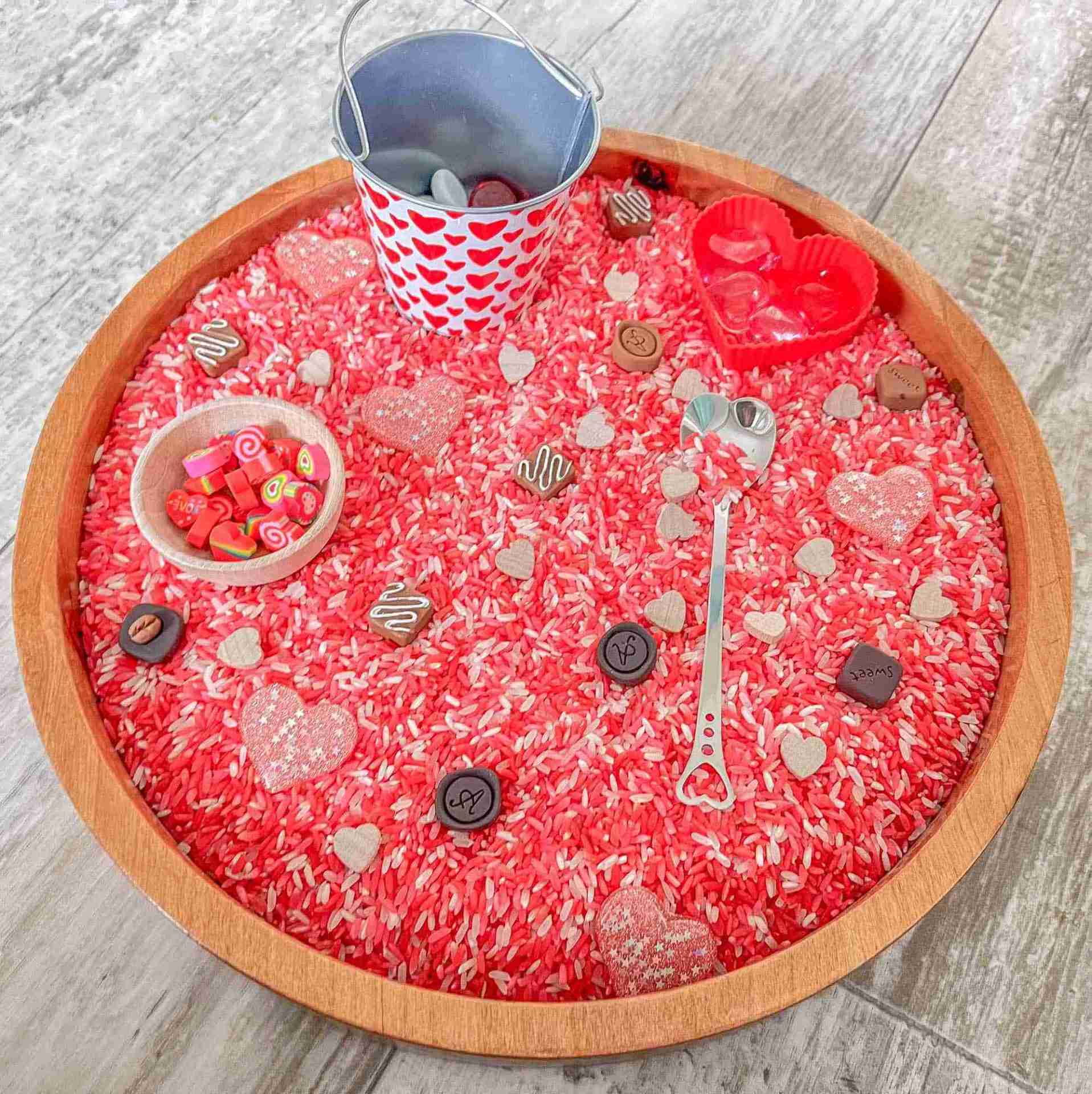 Valentine's Day Chocolates Sensory Bin Valentine's Day Chocolates Sensory Bin