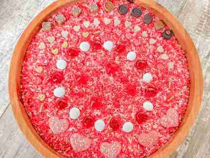 Valentine's Day Chocolates Sensory Bin