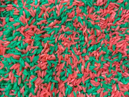 santa and reindeer christmas sensory bin