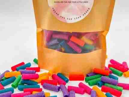 Rainbow Rigatoni Pasta Sensor Bin Filler