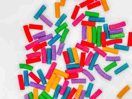 Rainbow Rigatoni Pasta Sensor Bin Filler