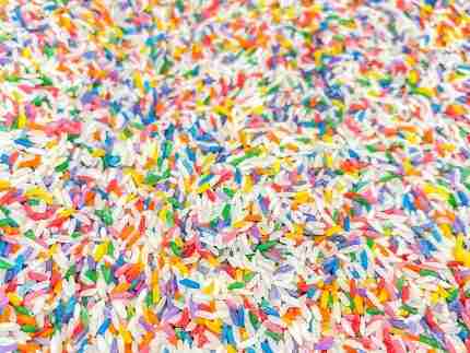 Birthday Sensory Rice #1