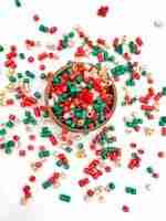 Shimmery Christmas Pasta Sensory Filler