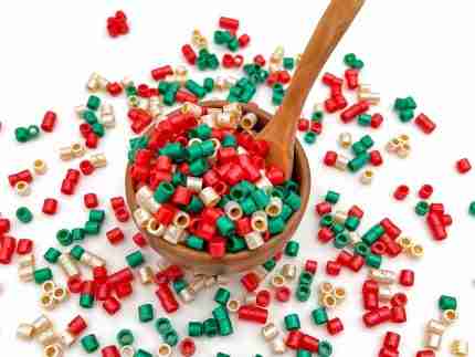 Shimmery Christmas Pasta Sensory Filler