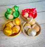 Sparkly Wooden Christmas Sorting Set - Acorns