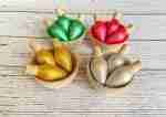 Wooden Sparkly Christmas Sorting Set Bowls and Bulbs 1