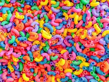 Rainbow Elbow Pasta Sensor Bin Filler