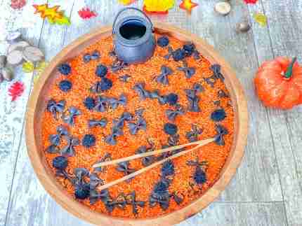 Halloween Bat Sensory Rice
