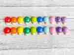 Rainbow wooden ladybugs sensory bin accessories