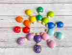 Rainbow wooden ladybugs sensory bin accessories