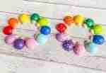 Rainbow wooden ladybugs sensory bin accessories