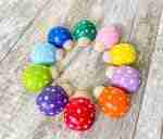 Rainbow wooden ladybugs sensory bin accessories