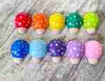 Rainbow wooden ladybugs sensory bin accessories
