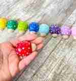Rainbow wooden ladybugs sensory bin accessories