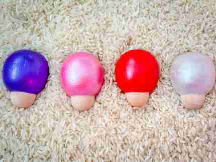 Valentines day wooden sensory bin accessories