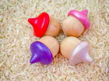 Valentines day wooden sensory bin accessories