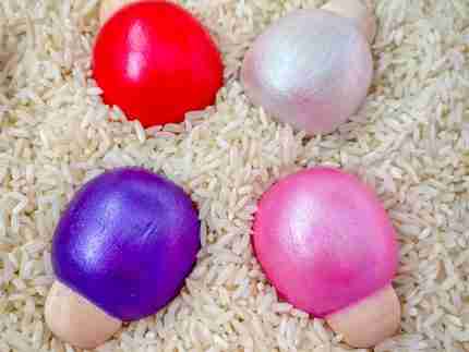 Valentines day wooden sensory bin accessories