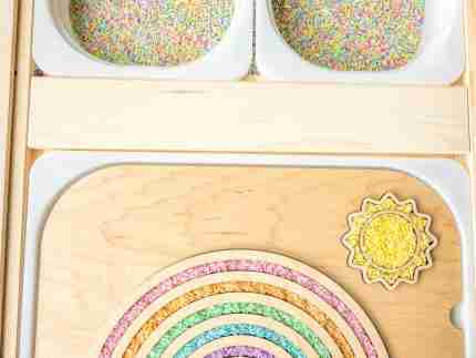 Pastel Rainbow Sensory Rice - Image 7