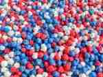 Patriotic Chickpea Sensory Bin Filler