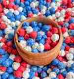 Patriotic Chickpea Sensory Bin Filler