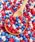 Patriotic Chickpea Sensory Bin Filler