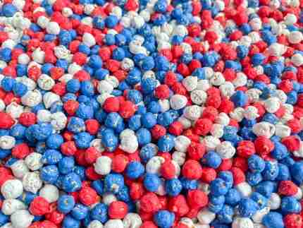 Patriotic Chickpea Sensory Bin Filler
