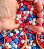 Patriotic Chickpea Sensory Bin Filler