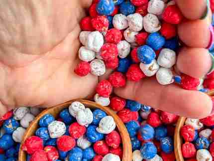 Patriotic Chickpea Sensory Bin Filler