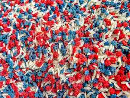Patriotic Sensory Rice With Stars
