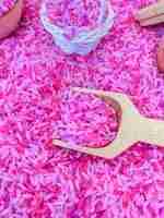 Pink Sensory Rice