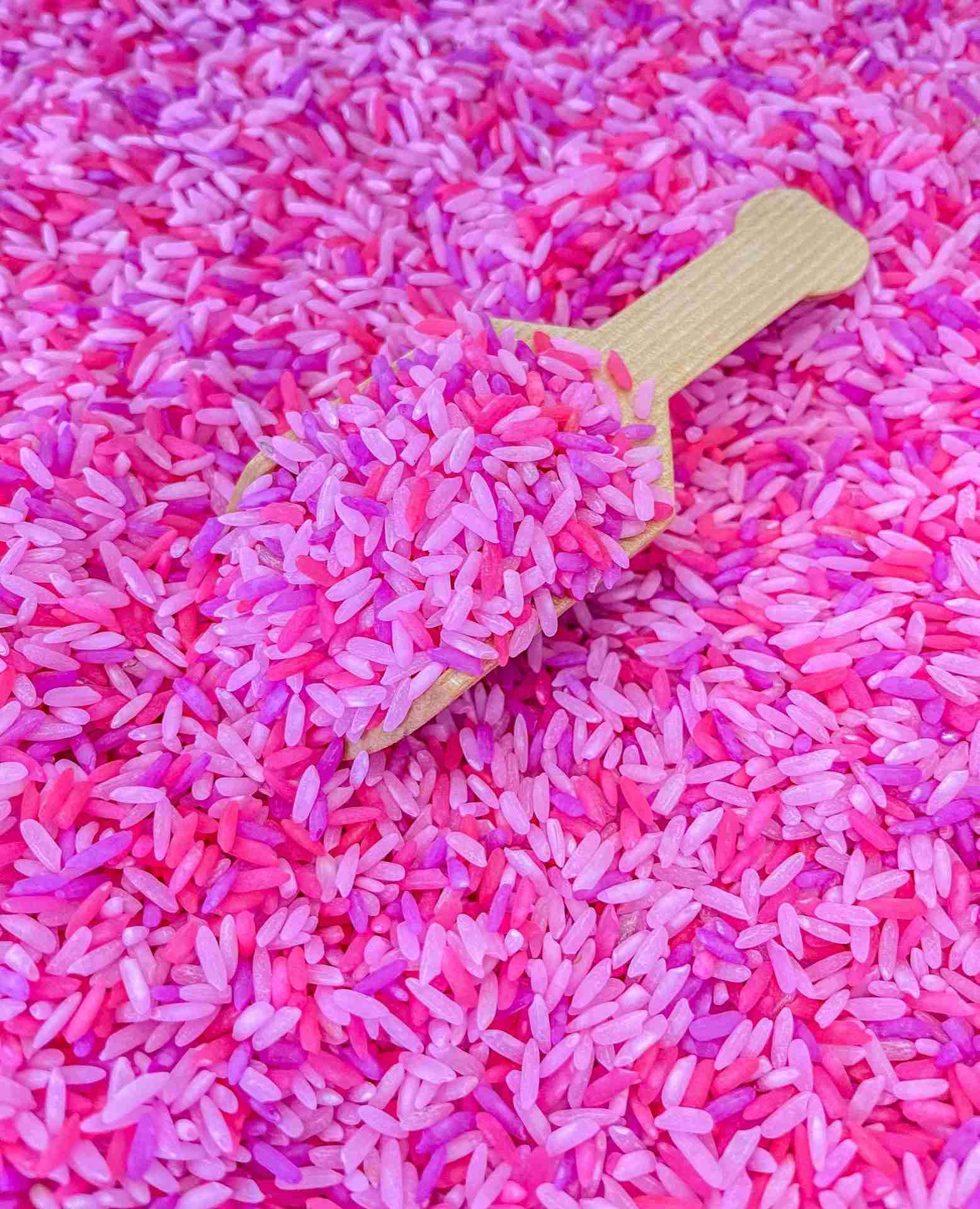 Pink Rice-4 Pink Sensory Rice