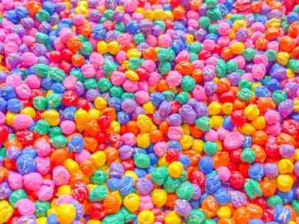 Rainbow chickpea sensory filler