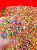 Rainbow Oats Sensory Bin Filler