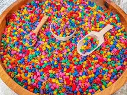 Rainbow Ditalini Pasta Sensory Filler