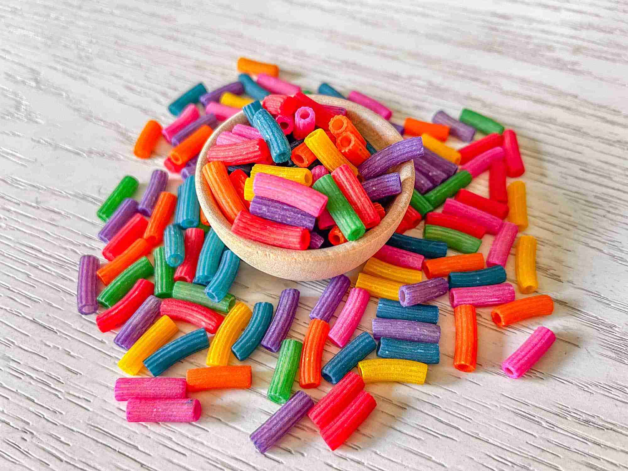 Rainbow Ziti Pasta Sensory Filler | Sensory-N-Stuff